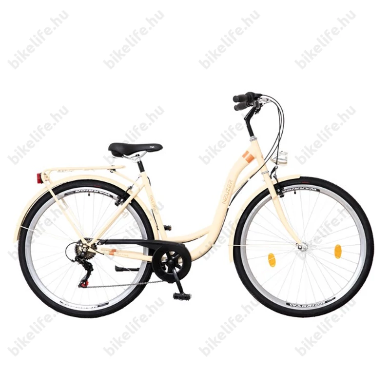 Neuzer Ravenna 6 city kerékpár 28-as 6fokozat színrefestett tartozékok krém/narancs 19