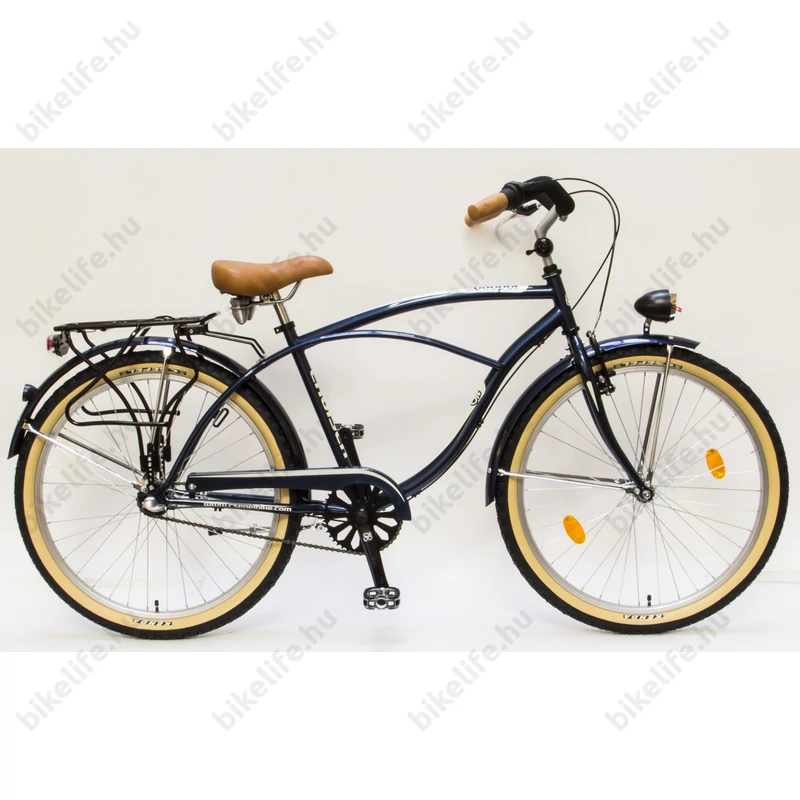 Csepel Cruiser kerékpár, férfi, Shimano Nexus3 agyváltó, kék/barna