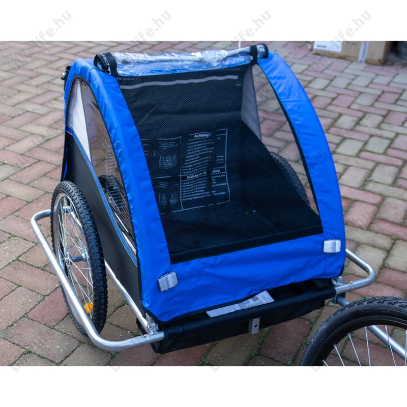 Gyermekutánfutó 2 gyermek szállítására (összsúly: max.40kg) könnyedén le/felszerelhető jogging szett, kék