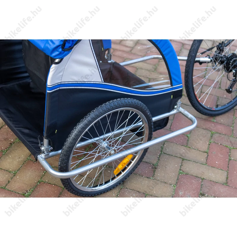 Gyermekutánfutó 2 gyermek szállítására (összsúly: max.40kg) könnyedén le/felszerelhető jogging szett, kék