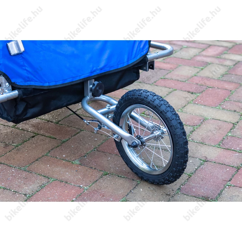 Gyermekutánfutó 2 gyermek szállítására (összsúly: max.40kg) könnyedén le/felszerelhető jogging szett, kék