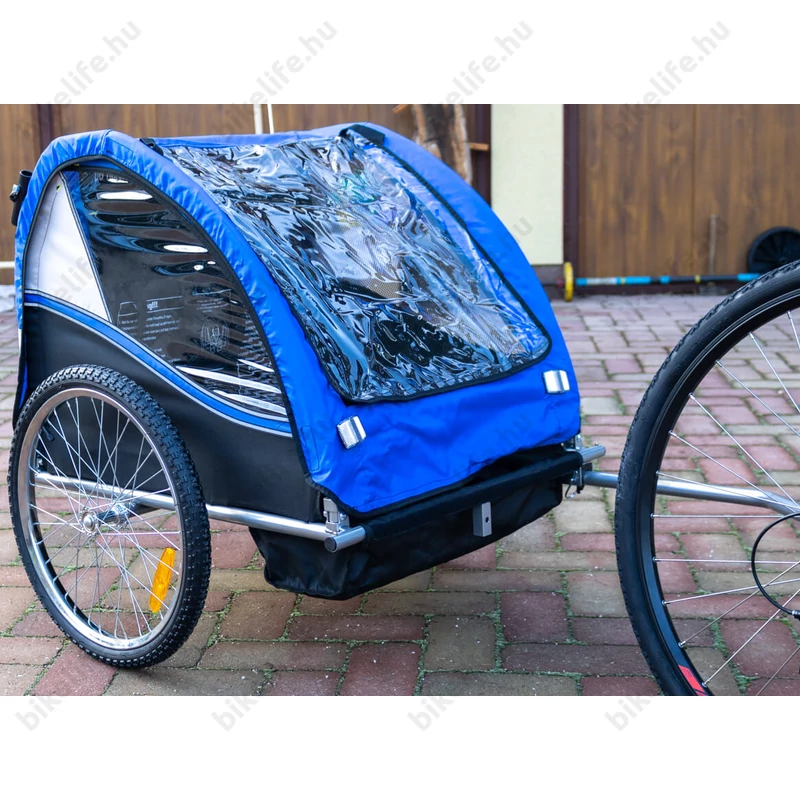 Gyermekutánfutó 2 gyermek szállítására (összsúly: max.40kg) könnyedén le/felszerelhető jogging szett, kék