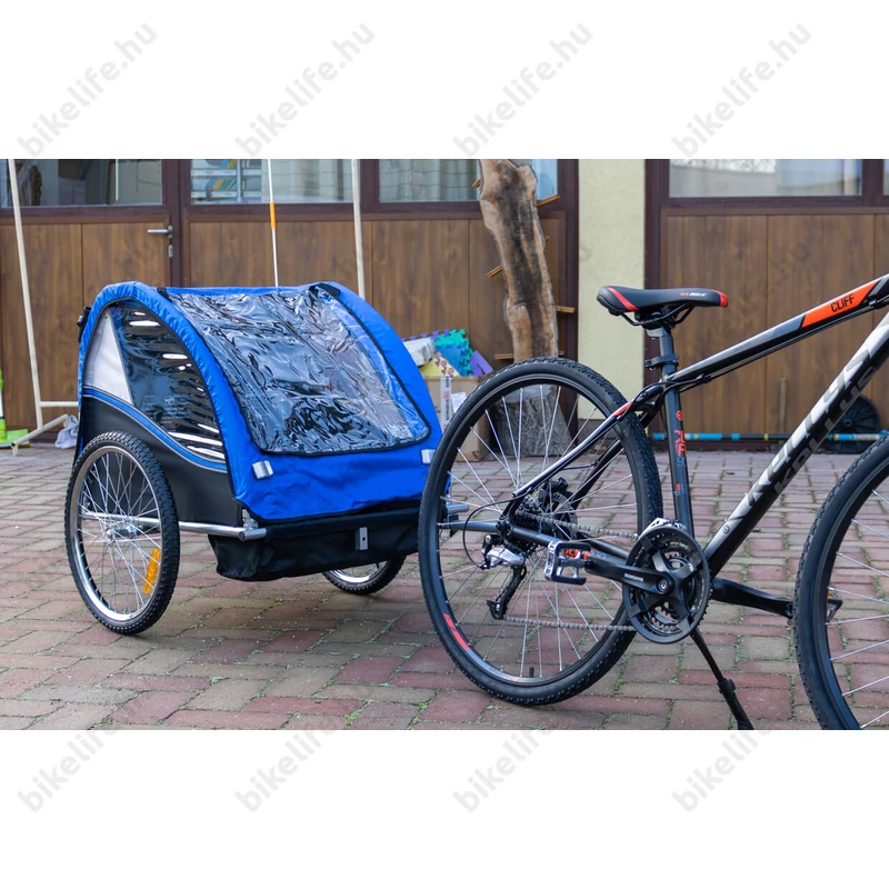 Gyermekutánfutó 2 gyermek szállítására (összsúly: max.40kg) könnyedén le/felszerelhető jogging szett, kék