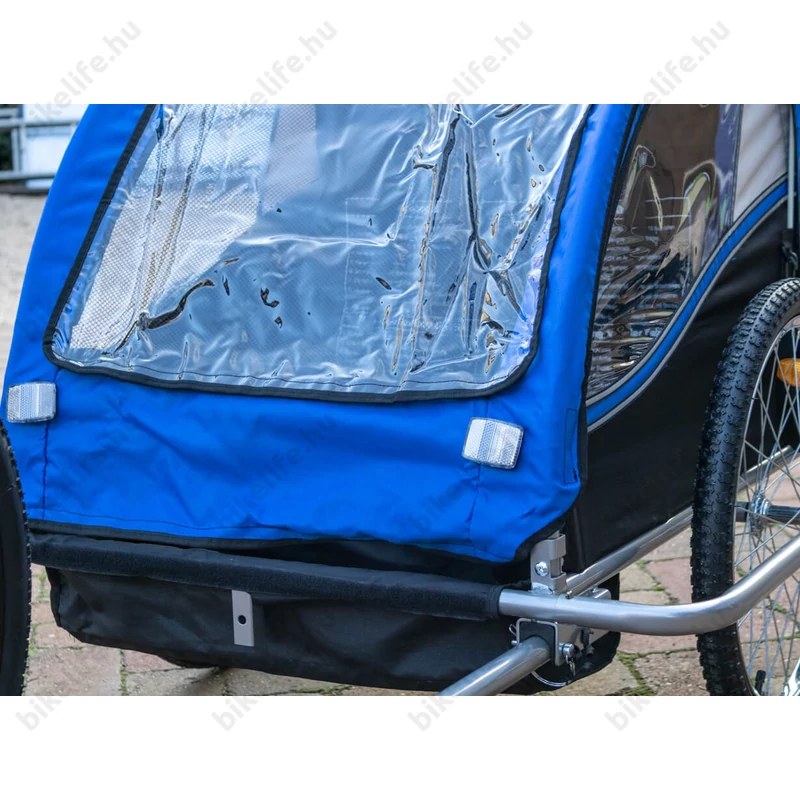 Gyermekutánfutó 2 gyermek szállítására (összsúly: max.40kg) könnyedén le/felszerelhető jogging szett, kék