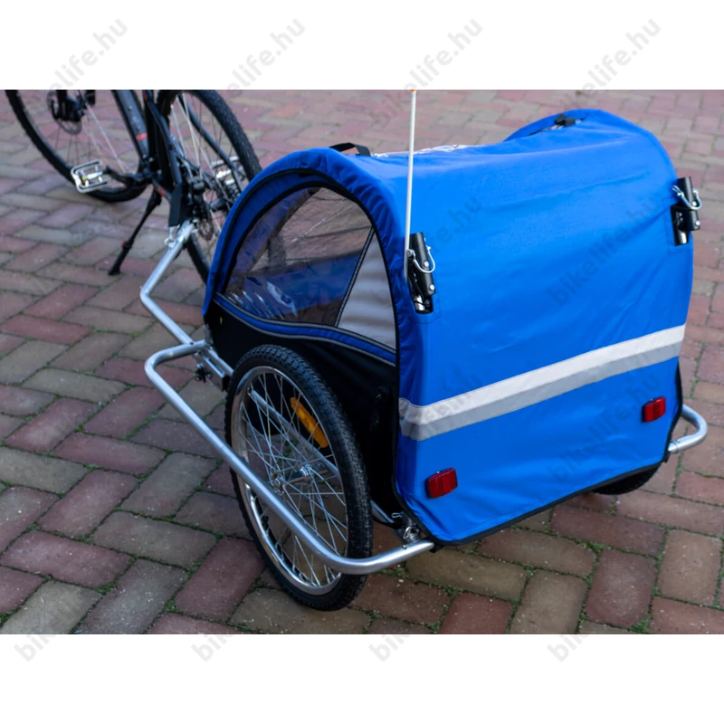 Gyermekutánfutó 2 gyermek szállítására (összsúly: max.40kg) könnyedén le/felszerelhető jogging szett, kék