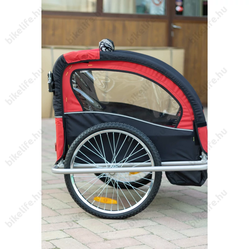 Gyermekutánfutó 2 gyermek szállítására (összsúly: max.40kg) könnyedén le/felszerelhető jogging szett, piros