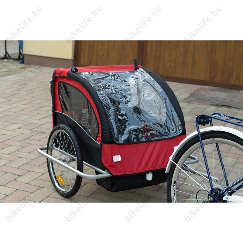 Gyermekutánfutó 2 gyermek szállítására (összsúly: max.40kg) könnyedén le/felszerelhető jogging szett, piros