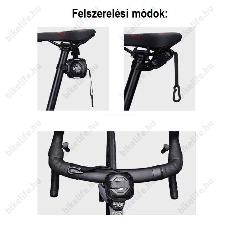 Ridepositive Bike Taxi vontatókötél nyereg alá rögzíthető 2,5 méter hosszú 100 kg terhelhetőséggel