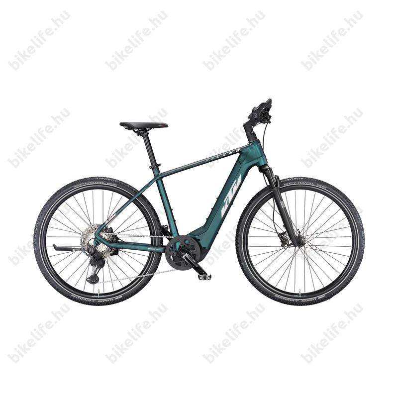 KTM Macina Cross 710 ebike 11 fokozatú Shimano XT RockShox Paragon Gold Air matt zöld 56cm