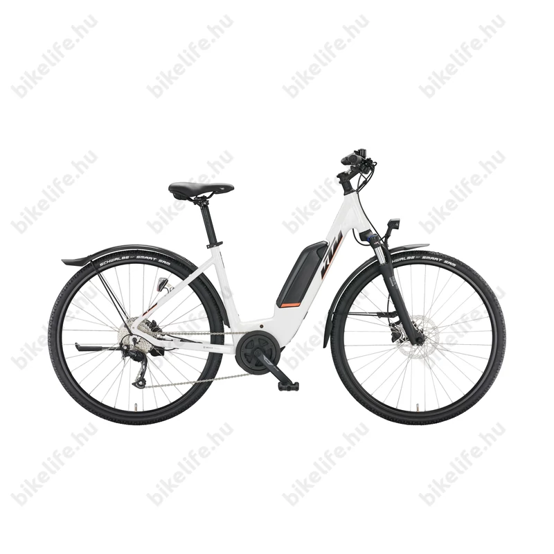KTM Macina Cross P510 Street elektromos kerékpár Bosch Performance Line, 9 fokozatú Altus váltó, monováz, fehér 51cm