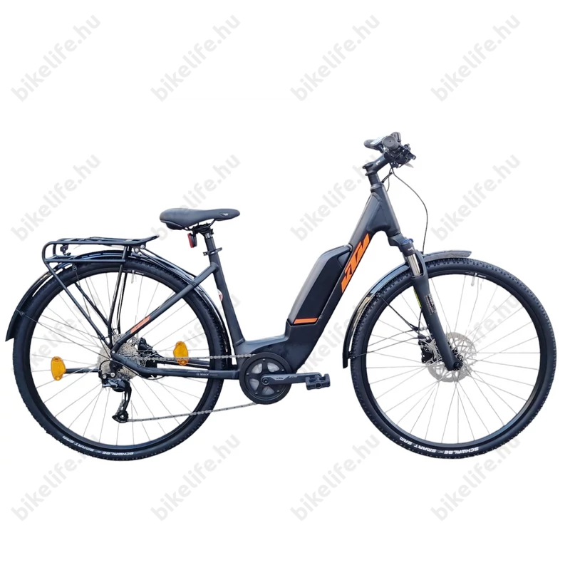KTM Macina Tourcross A410 elektromos kerékpár Bosch Active Line 9 fokozatú Altus váltó matt fekete 43cm