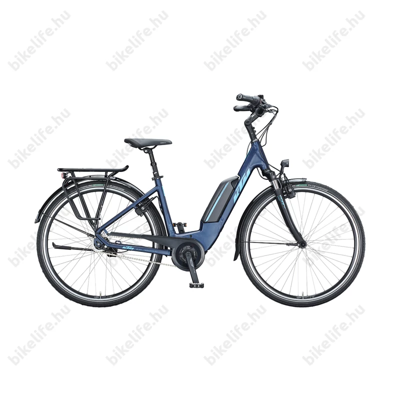 KTM Macina Central 7 Ebike Bosch Active Line meghajtás női monováz, matt kék, 46cm