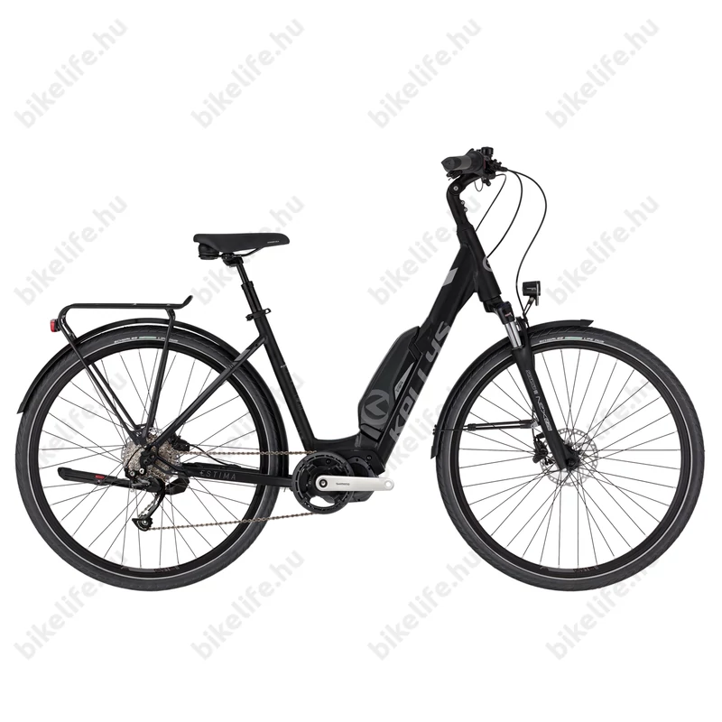 Kellys Estima 10 Black Ebike/ Pedelec City 9 fokozatú Altus váltó, Shimano Steps meghajtás, M