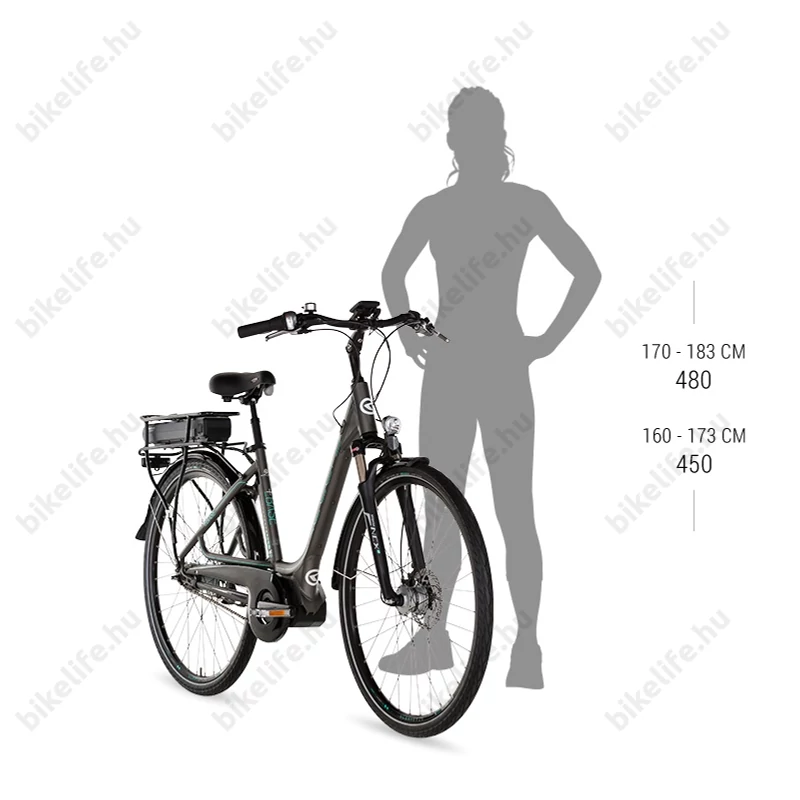 Kellys Estima 10 Sky Blue Ebike/ Pedelec City 9 fokozatú Altus váltó, Shimano Steps meghajtás, S