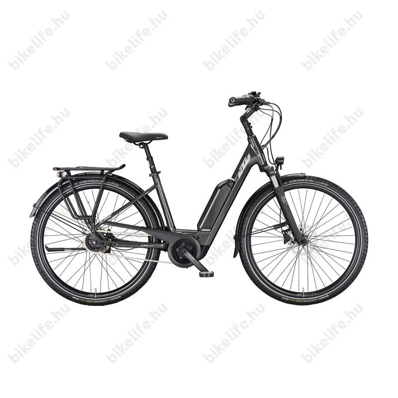 KTM Macina Central P510 Ebike Bosch Perf. 3.Gen meghajtás női monováz, 5 fokozatú agyváltó, szürke, 43cm