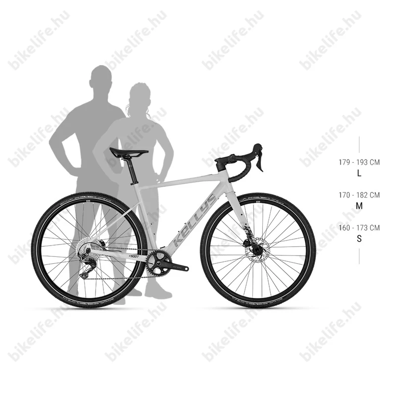 Kellys e-Soot 70 ebike 11 fokozatú GRX 45Nm, 237Wh, Ivory White 21”/L