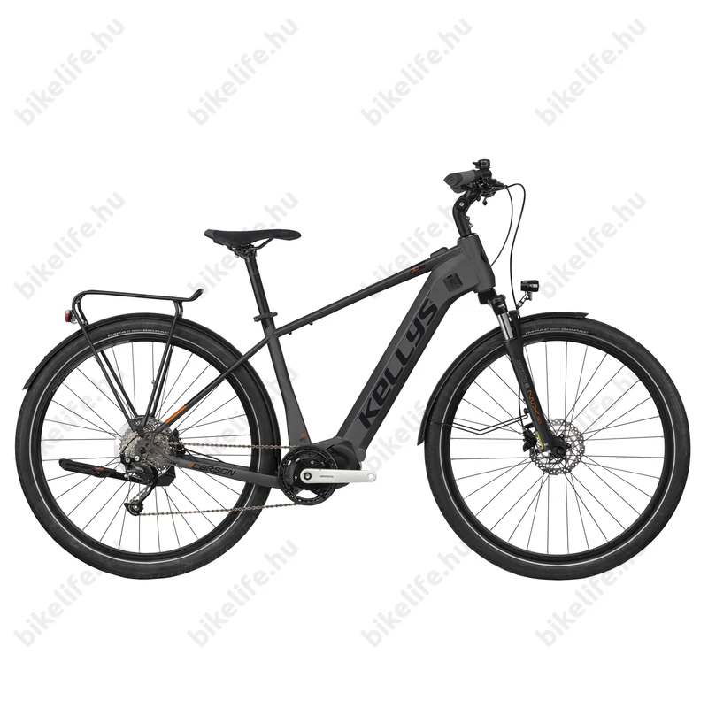 Kellys E-Carson 30 Grey Ebike trekking férfi Shimano Steps motor 9 fokozatú Altus váltó, M