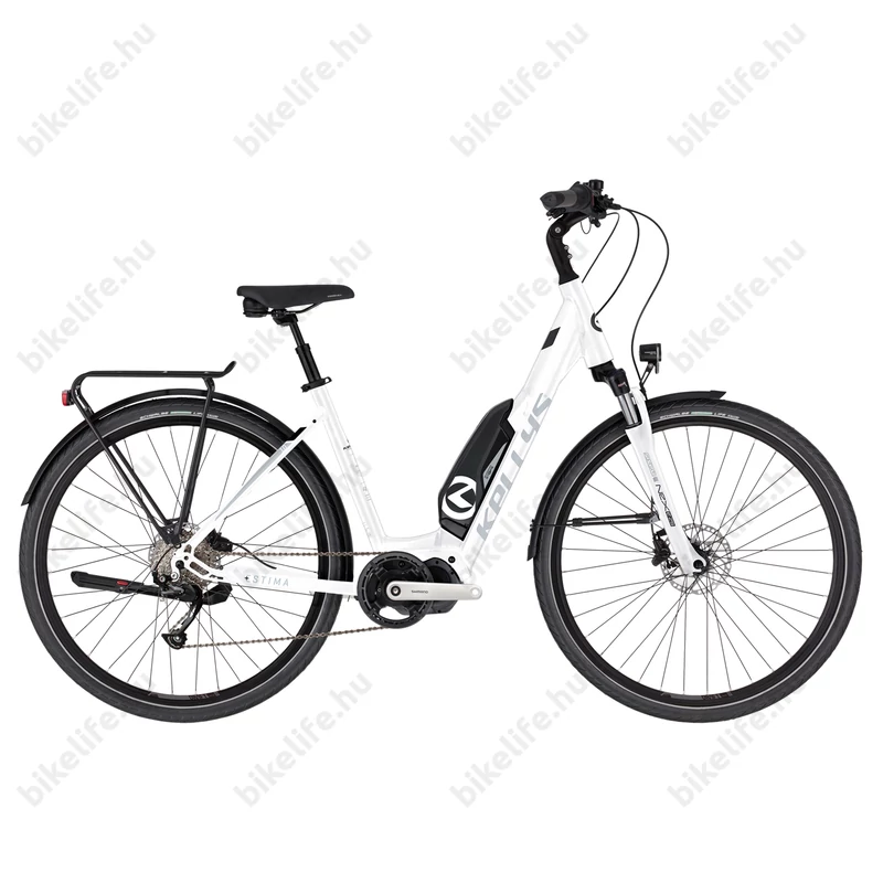 Kellys Estima 10 White City Ebike 9 fokozatú Altus váltó, Shimano Steps meghajtás, S