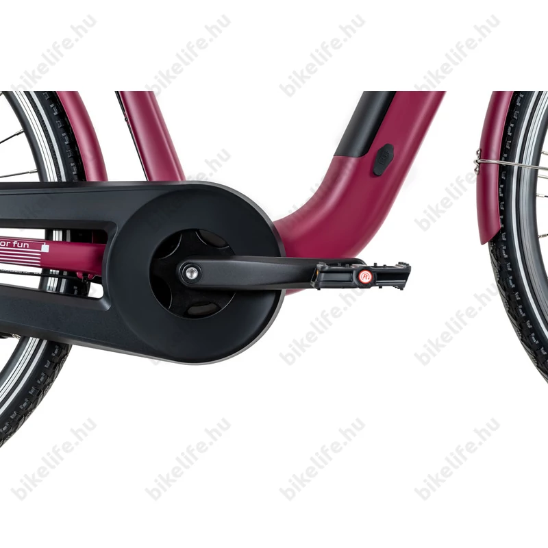 Neuzer Easyboarding alacsonyátlépésű ebike mattbordó integrált 461Wh-s akkumulátorral és nyomatékszenzorral