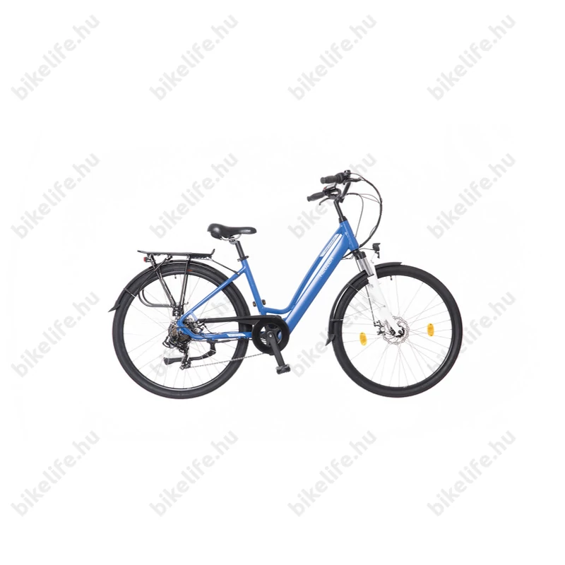 Neuzer Sorrento női elektromos kerékpár XOFO hátsó agymotoros, 40Nm/324Wh matt kék 19