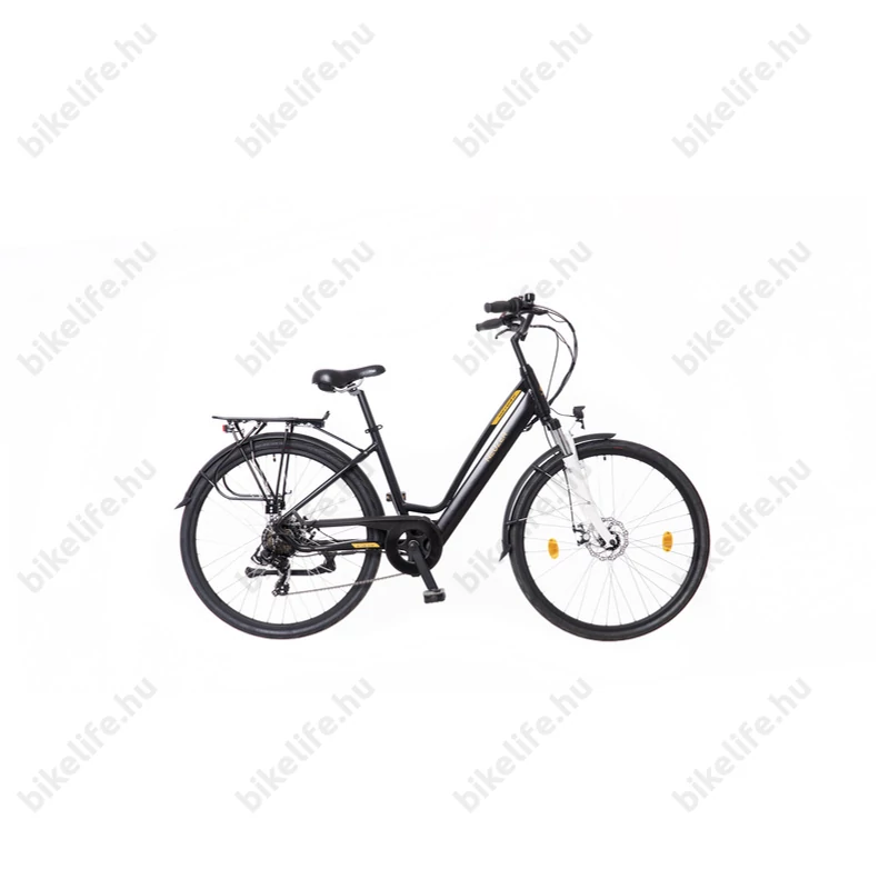 Neuzer Sorrento női elektromos kerékpár XOFO hátsó agymotoros, 40Nm/324Wh matt fekete 19