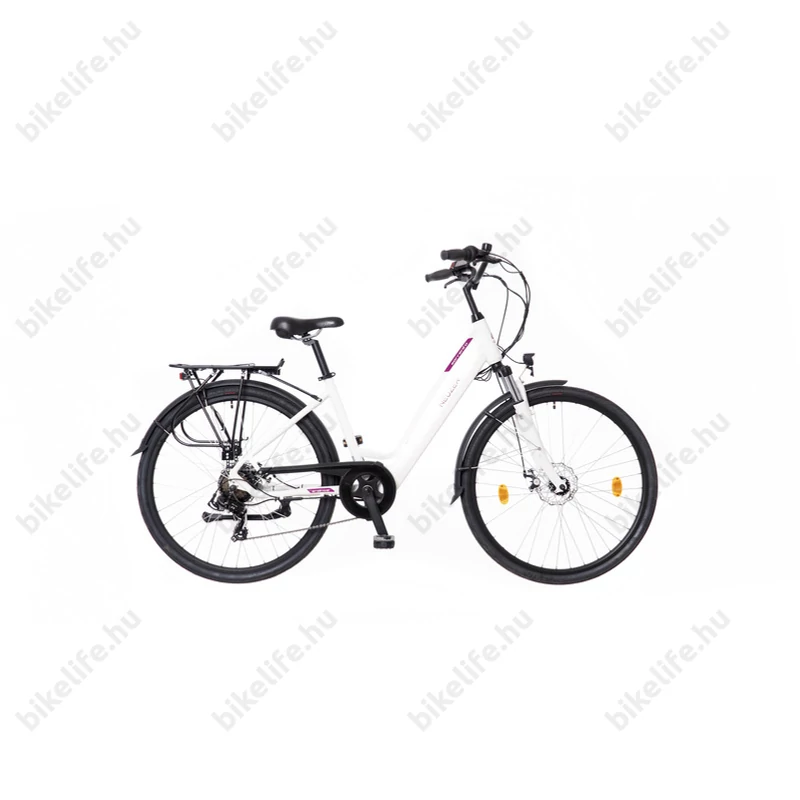 Neuzer Sorrento női elektromos kerékpár XOFO hátsó agymotoros, 40Nm/324Wh matt fehér 19