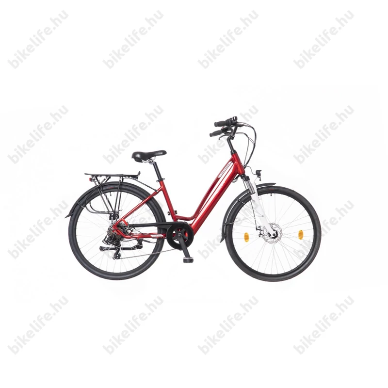 Neuzer Sorrento női elektromos kerékpár XOFO hátsó agymotoros, 40Nm/324Wh metál bordó 17