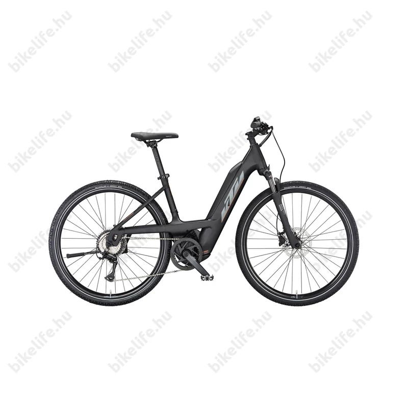 KTM Macina Cross 510 PTS elektromos kerékpár Bosch Performance CX Smart 85Nm, 500Wh, 8 fokozatú Altus váltó, női fekete 46cm