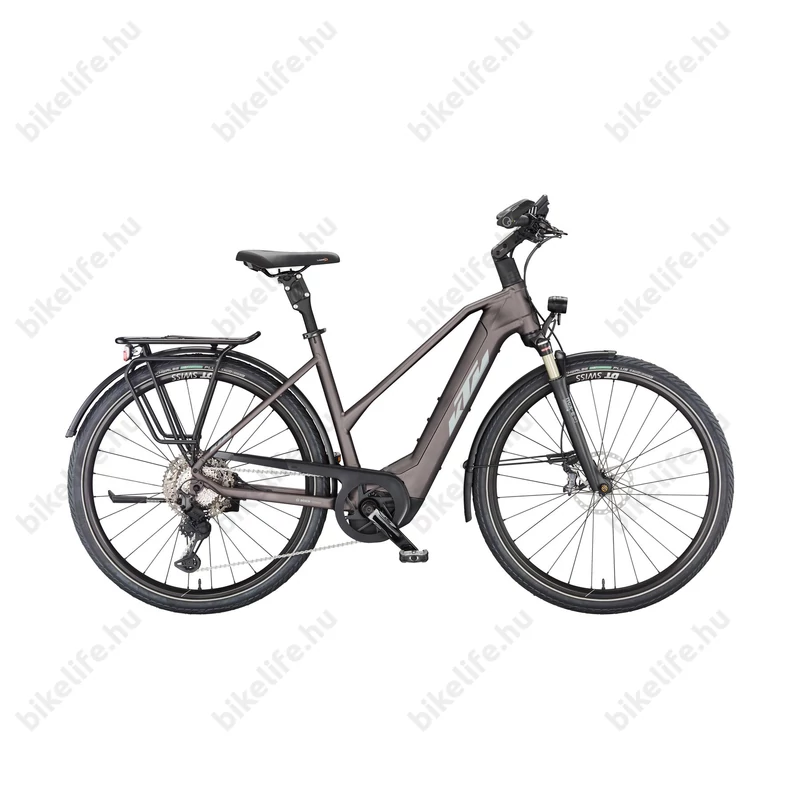 KTM Macina Style 710 elektromos kerékpár Bosch Performance Line CX Smart, 11 fokozatú Deore XT váltó, női, bodza 46cm