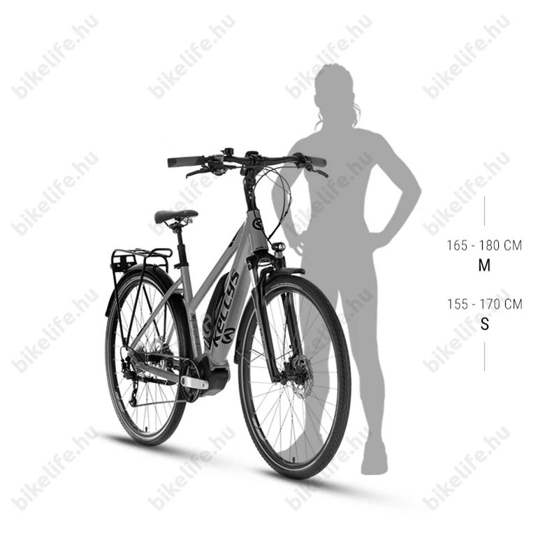 Kellys E-Cristy 70 Graphite Borealis női trekking Ebike, Panasonic 95Nm/820Wh meghajtás, 11 fok. Deore XT váltó, S