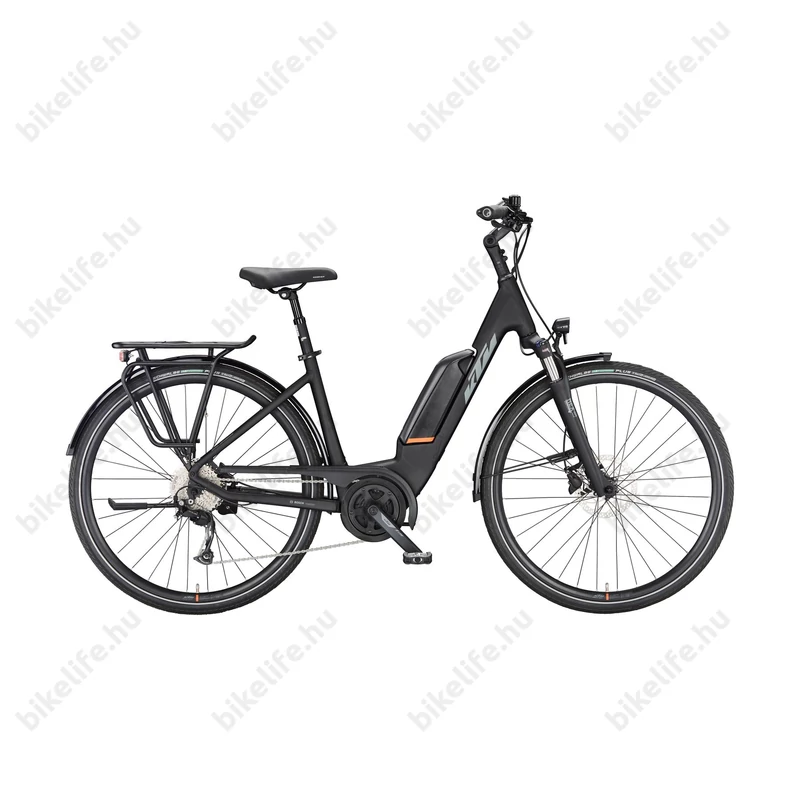KTM Macina Fun A510 női elektromos kerékpár Bosch Active Plus 50Nm/500Wh, 9 fok. Alivio váltó, mattfekete 56cm