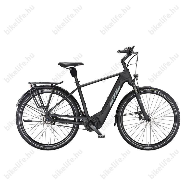 KTM Macina City 610 Belt elektromos kerékpár Bosch Performance CX Smart meghajtás, szíjhajtás, matt fekete, 51cm