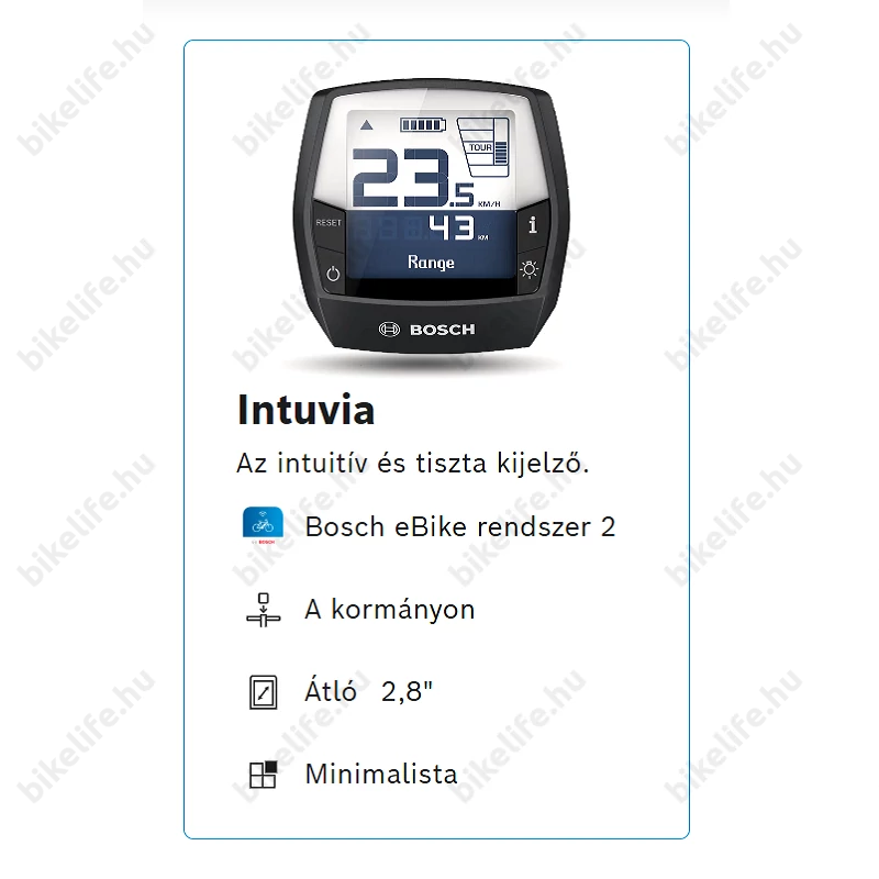 Bosch Intuvia kijelző elektromos kerékpárokhoz (BUI255)
