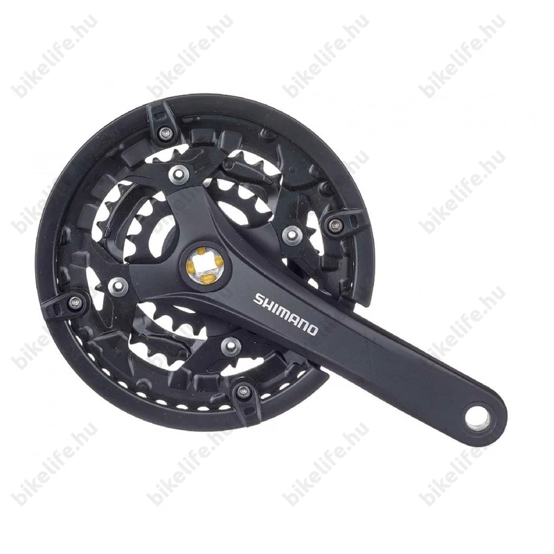 Shimano Acera FC-T3010 9 fokozatú MTB hajtómű 175-44/32/22-as fogszám négyzetkúpos láncvédős fekete