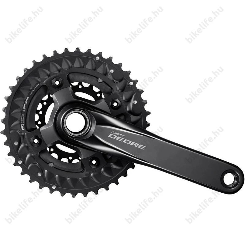 Shimano Deore M6000 MTB hajtómű 40/30/22-es fogszám, 175mm-es, HollowtechII integrált tengely, 10 fokozathoz, fekete