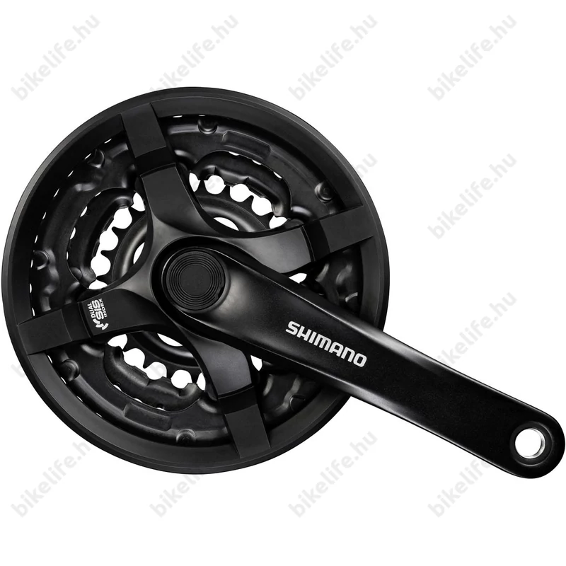 Shimano FC-TY501 MTB hajtómű 42/34/24-es fogszám, 170mm-es, láncvédős, fekete (Tourney-család)