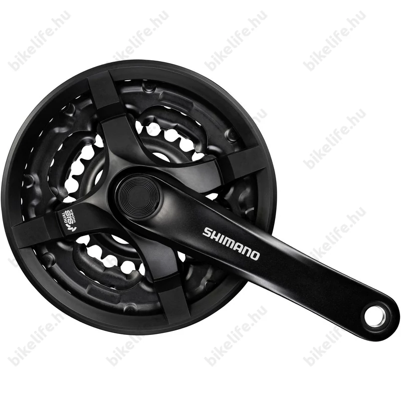 Shimano FC-TY301 MTB hajtómű 42/34/24-es fogszám 170mm-es láncvédős fekete (Tourney-család)