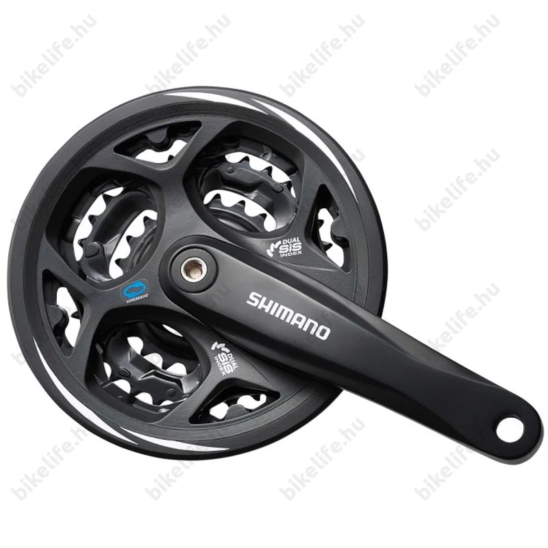 Shimano FC-M311 Altus MTB hajtómű 48/38/28-as fogszám, 175mm-es, láncvédős, fekete