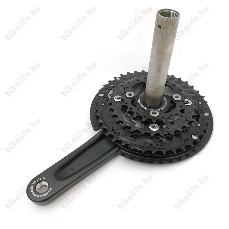 Shimano Deore FC-MT500 MTB hajtómű 22/30/40 fogú lánckerekekkel integrált tengellyel 10-es rendszerekhez