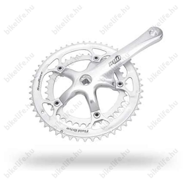 Sunrace R86 országúti hajtómű 50/34-es fogszám, 170mm-es, polirozott ezüst