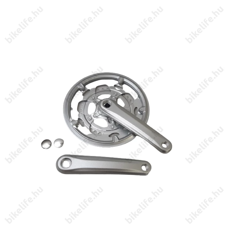 Prowheel országúti hajtómű 50/34-es fogszám, 170mm-es, szegecselt lánckerekek, ezüst