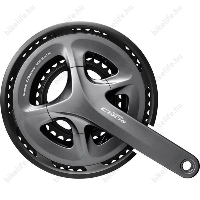 Shimano Claris FC-R2030 országúti hajtómű 50/39/30-as fogszám, integrált, 170mm-es, láncédővel, fekete