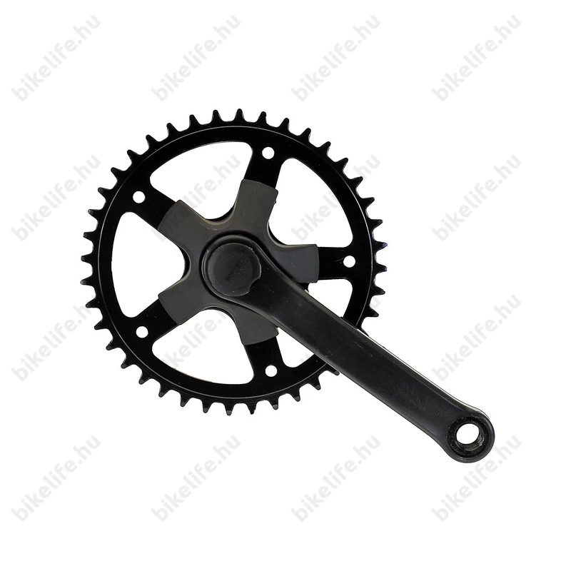 Négyzetkúpos hajtómű gyerek kerékpárhoz, acél, 40-es fogszám, 150mm-es, fekete