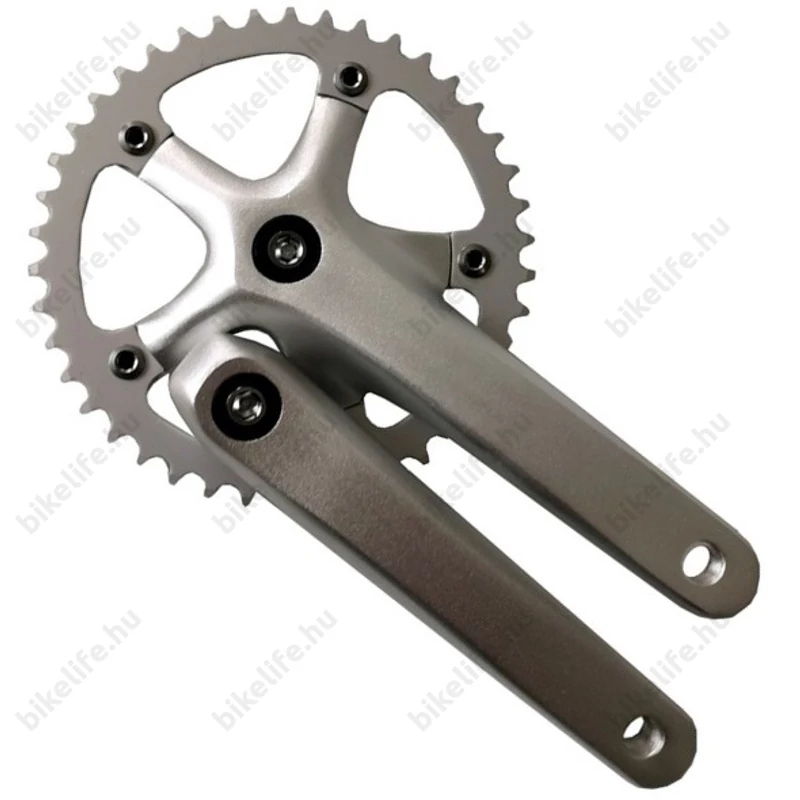 Ridepositive négyzetkúpos alumínium hajtómű 42-es fogszám 170mm kar alu lánckerék matt ezüst