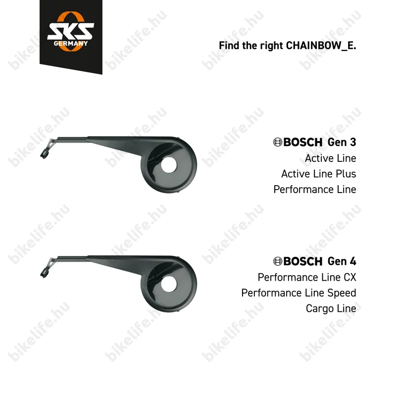 SKS Chainbow-E zárt láncvédő Bosch 3. generációs rendszerekhez 38 fogú lánckerékhez