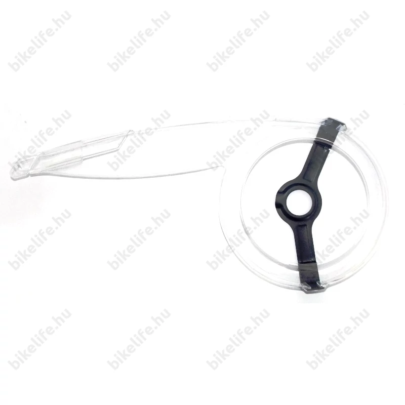 Láncvédő zárt 44-48 foghoz, átlátszó polikarbonát, hajtóműcsésze alá rögzíthető