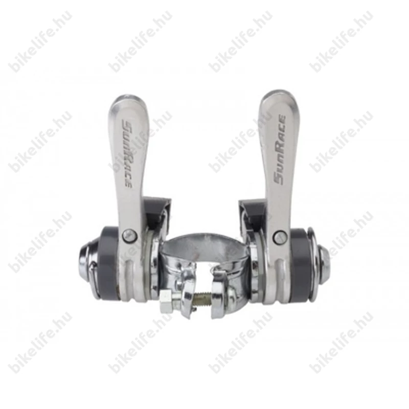 Váltókar Sunrace SLR80 alsócsőre, bal frikciós/jobb 8 sebességes, bilincses felfogatás