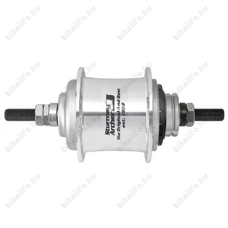 Sturmey-Archer S-RF3 agyváltó 3 fokozatú, 36 lyukas, alu test, szabadonfutós, váltókarral és szerelékkel, ezüst