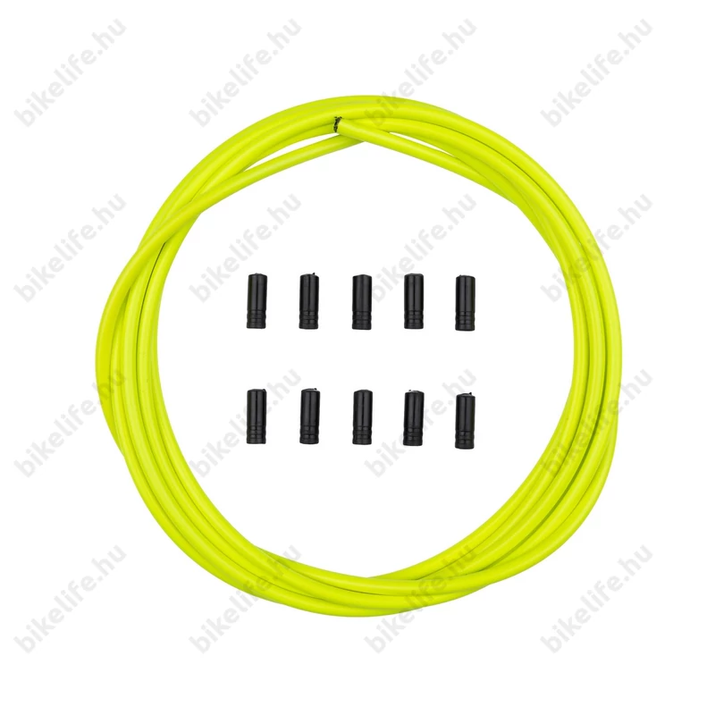 Váltóalkatrész bowdenház készlet Kellys 2500mm, 10 db bowdenvég, lime