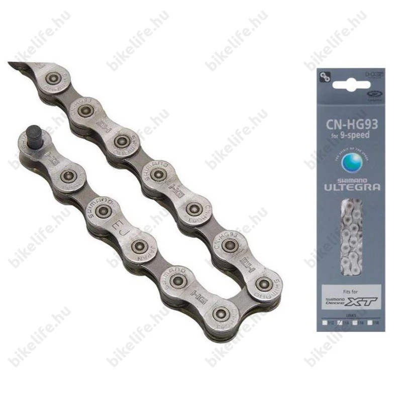 Shimano CN-HG93 XT/Ultegra 9 sebességes lánc 114 szemes dobozos